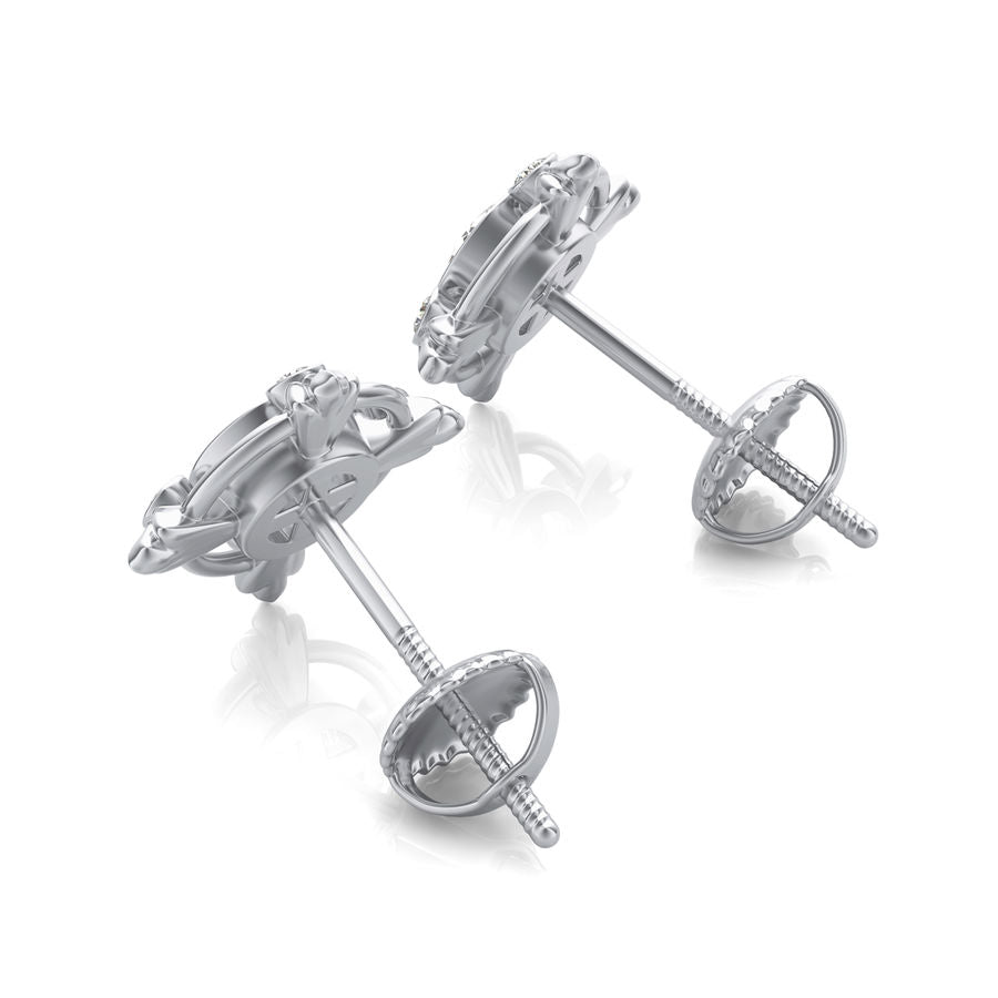 Bezel Stud Earrings - Jewelry Exchange Center