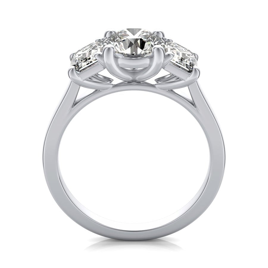 Three Stone Engagement Ring - Jewelry Exchange Center