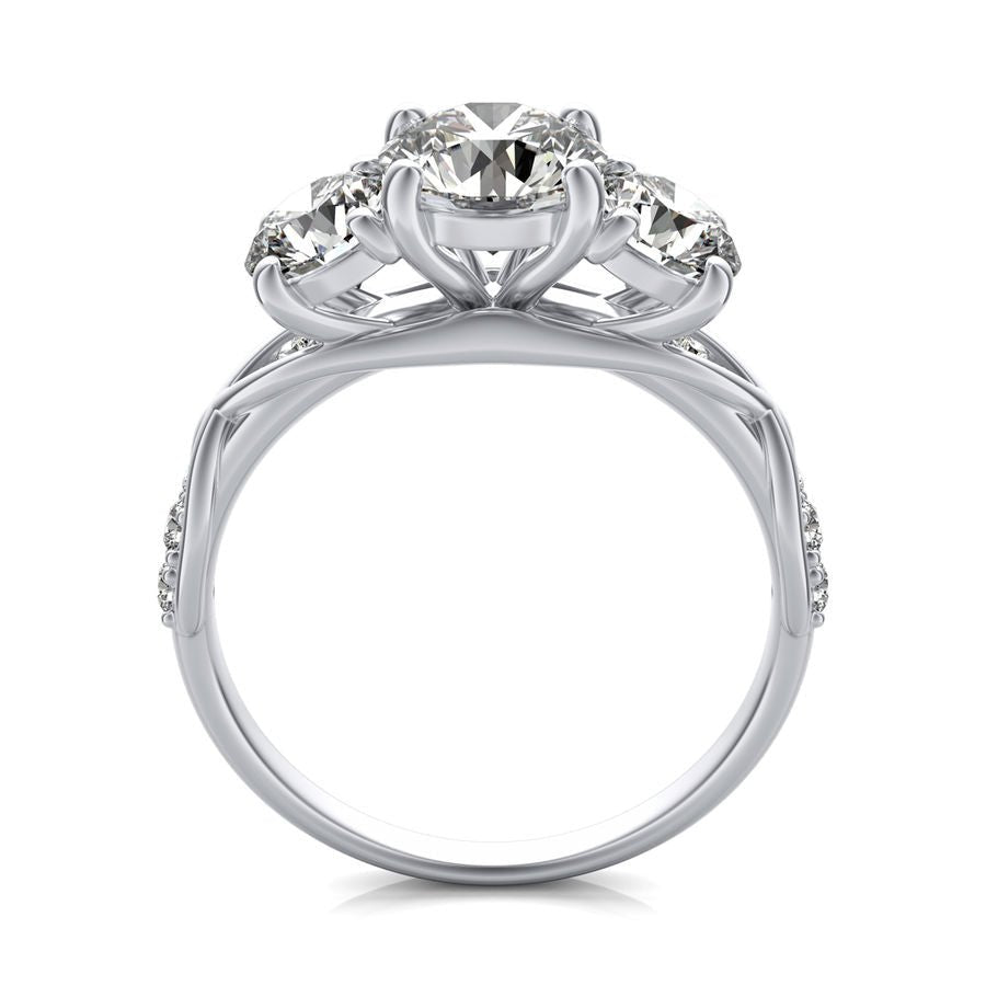 Three Stone Engagement Ring - Jewelry Exchange Center