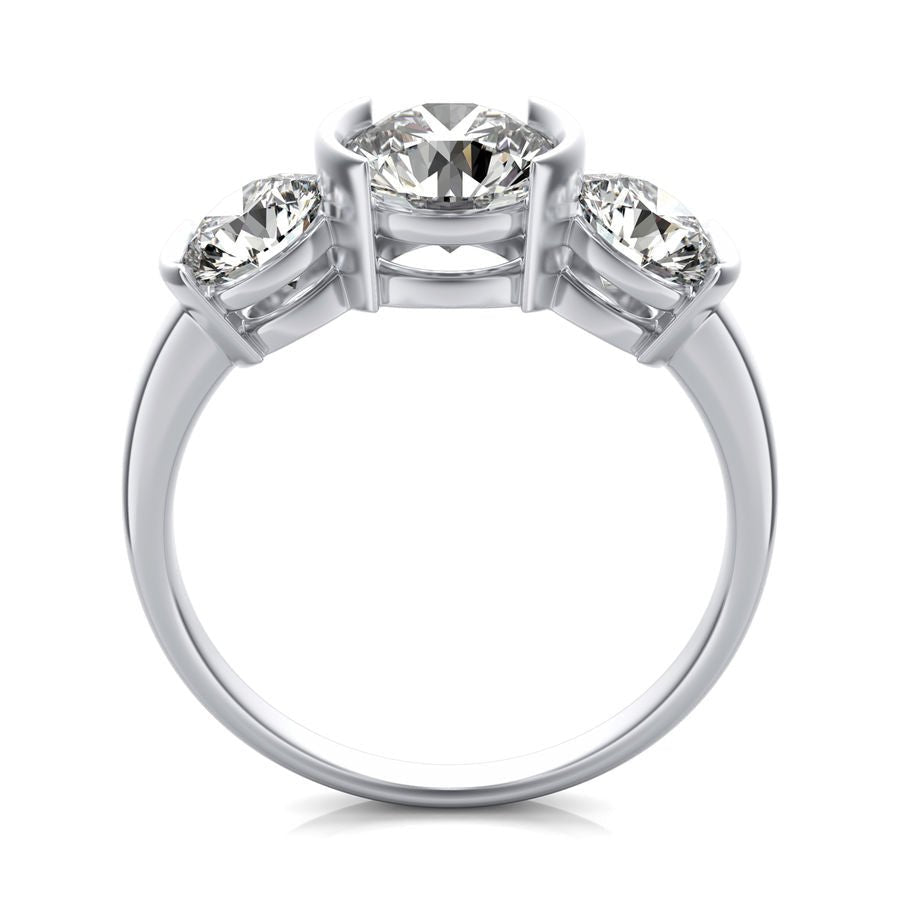 Three Stone Engagement Ring - Jewelry Exchange Center