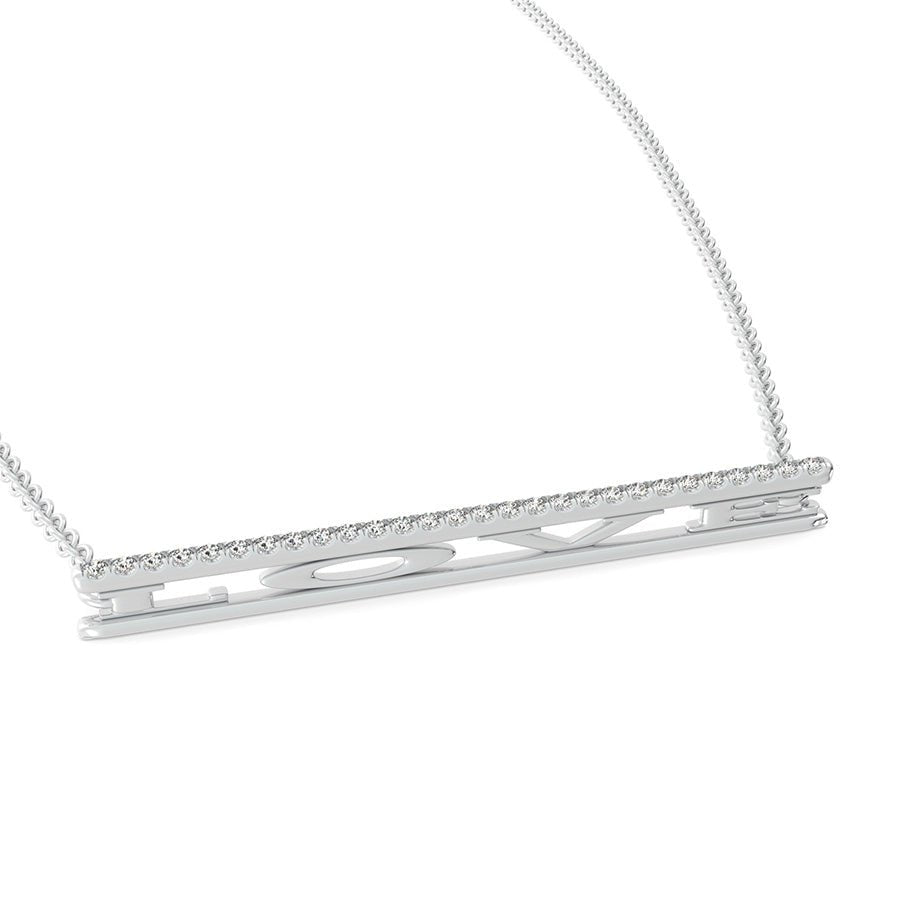 "LOVE" Bar Pendant - Jewelry Exchange Center