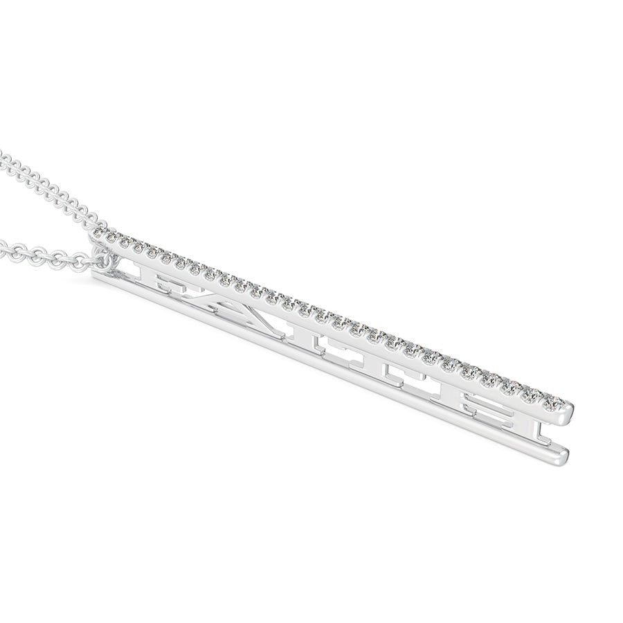 "FAITH" Drop Bar Pendant - Jewelry Exchange Center