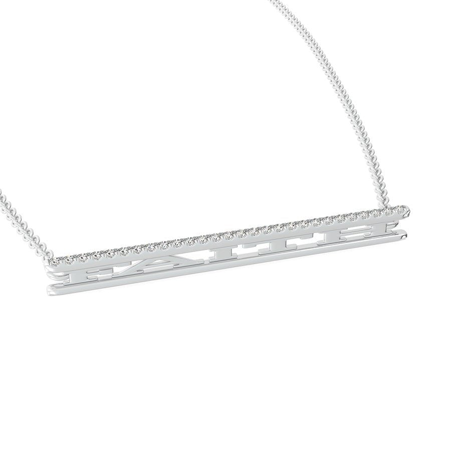 "FAITH" Bar Pendant - Jewelry Exchange Center