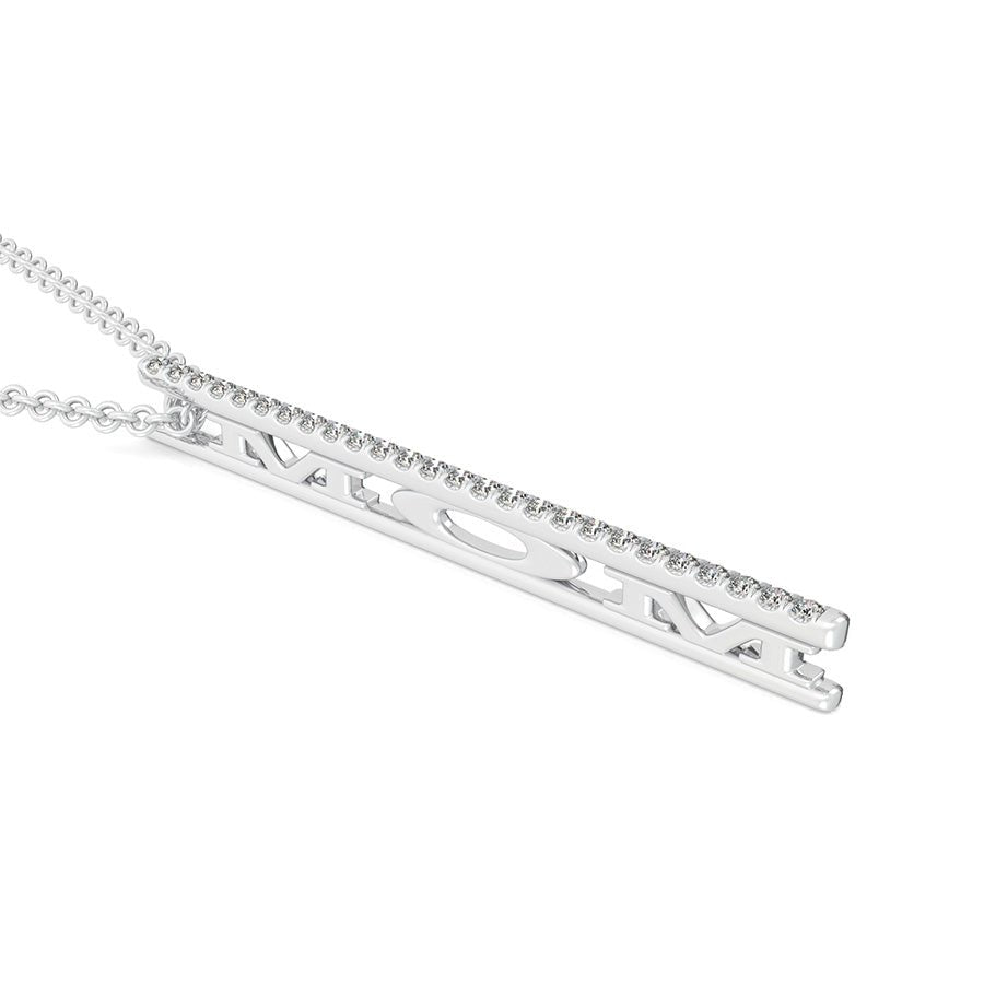 "MOM" Drop Bar Pendant - Jewelry Exchange Center