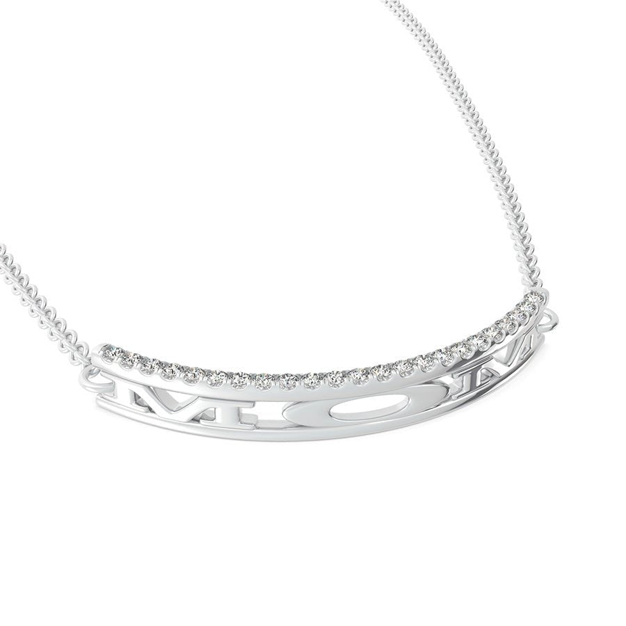 "MOM" Rounded Bar Pendant - Jewelry Exchange Center