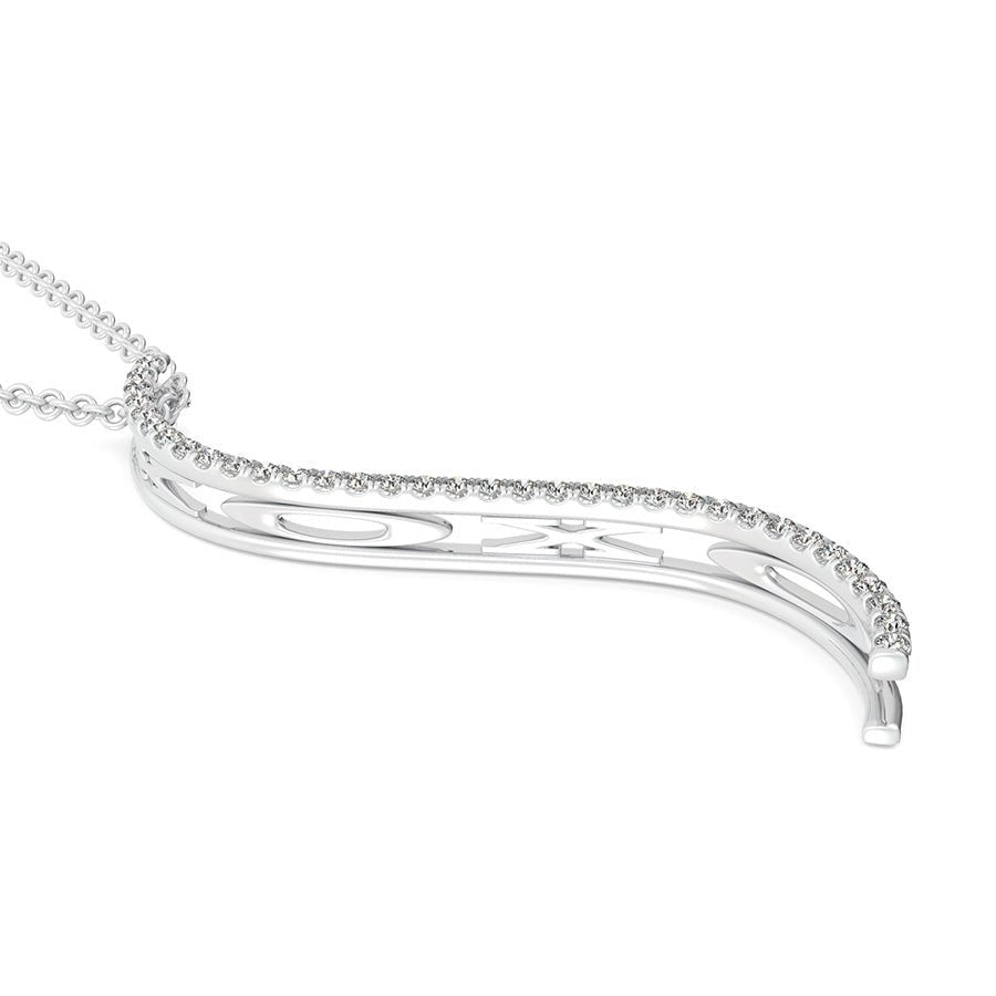 "XOXO" S - Curved Drop Bar Pendant - Jewelry Exchange Center
