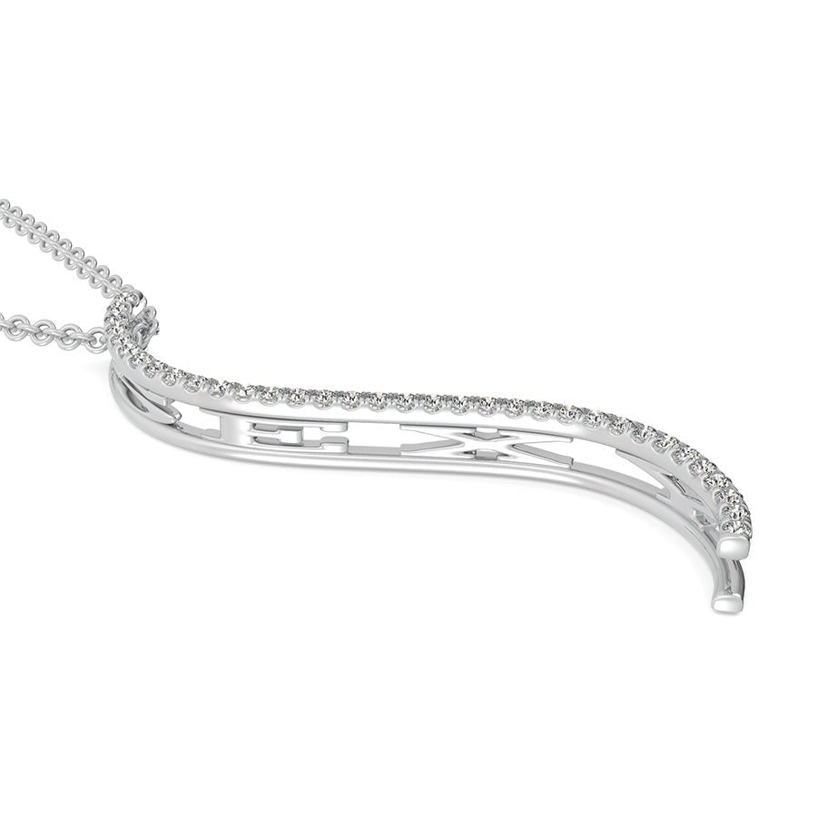"SEXY" S - Curved Drop Bar Pendant - Jewelry Exchange Center