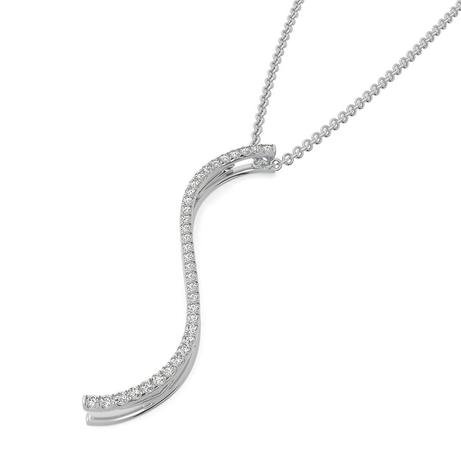 "SEXY" S - Curved Drop Bar Pendant - Jewelry Exchange Center