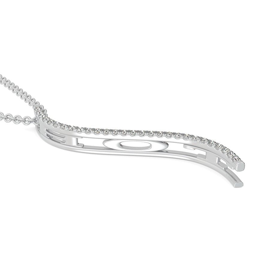 "HOT" S - Curved Drop Bar Pendant - Jewelry Exchange Center