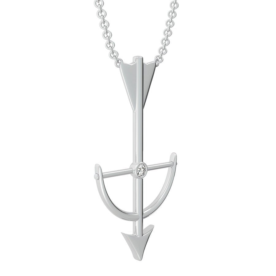 Bow An Arrow Drop Pendant - Jewelry Exchange Center
