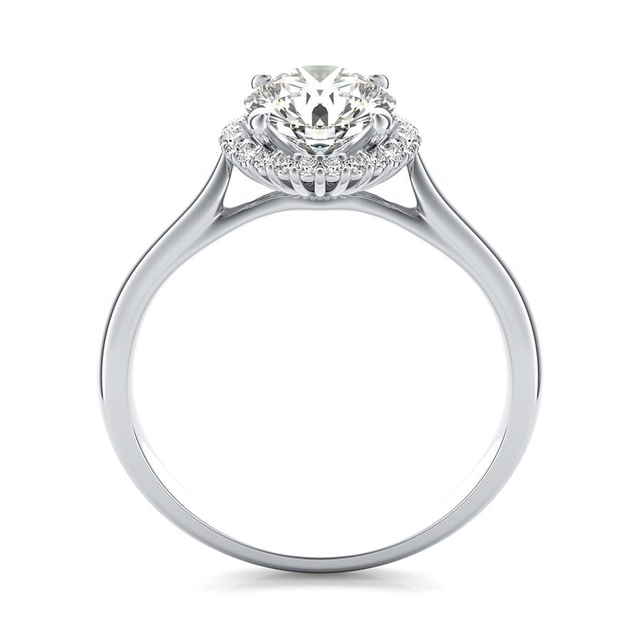 Basket Halo Cathedral Engagement Ring - Jewelry Exchange Center