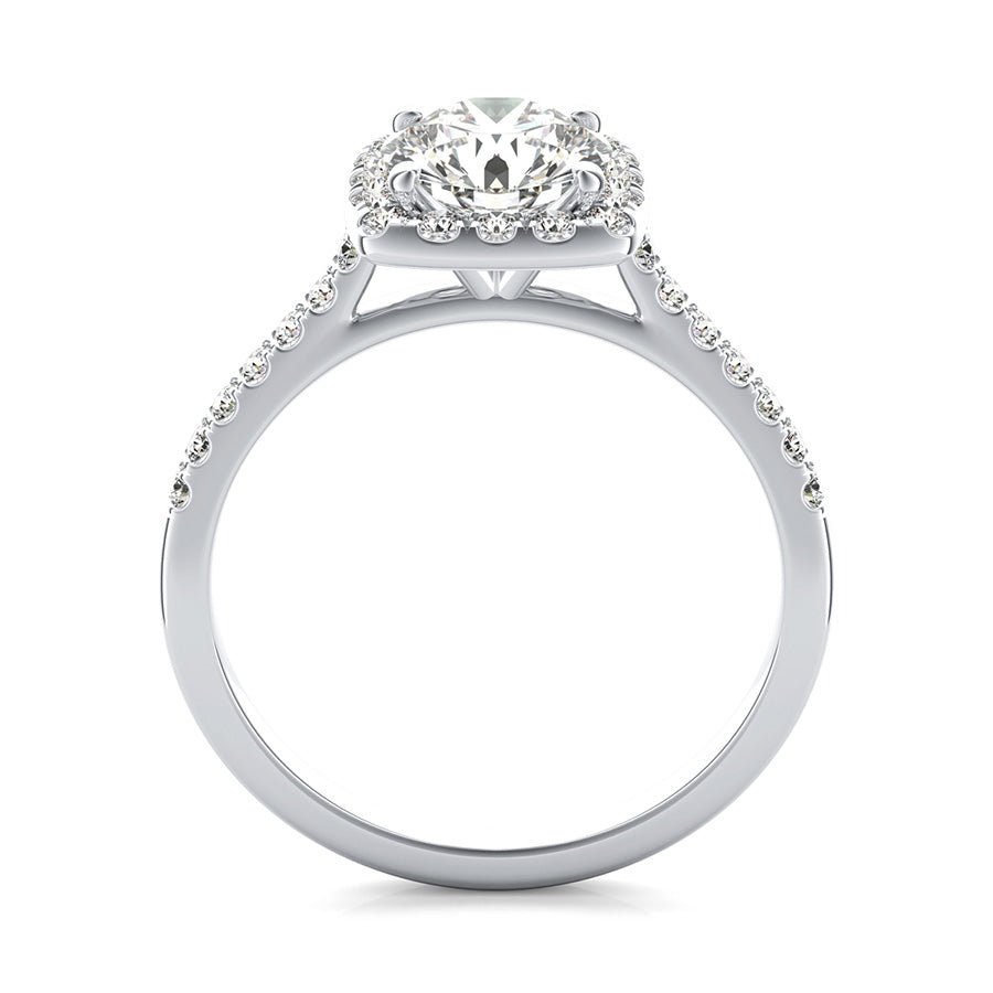 Classic Square Halo Engagement Ring - Jewelry Exchange Center