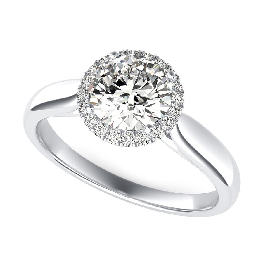 Classic Halo Engagement Ring - Jewelry Exchange Center