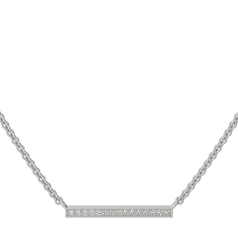 Bar Pendant With Pave Set Stones - Jewelry Exchange Center