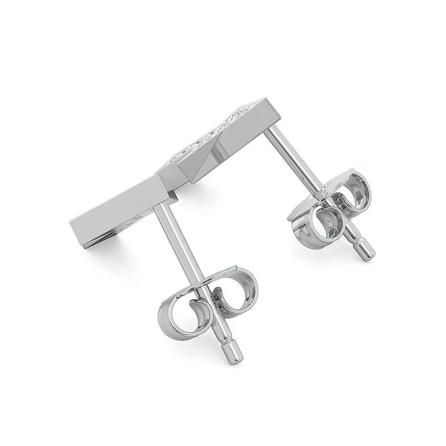 Arrow Earrings With Pave Set Stones - Jewelry Exchange Center