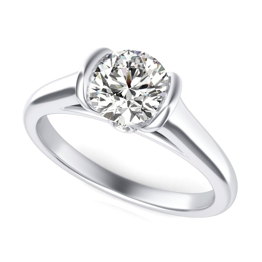 Cathedral Solitaire Engagement Ring - Jewelry Exchange Center