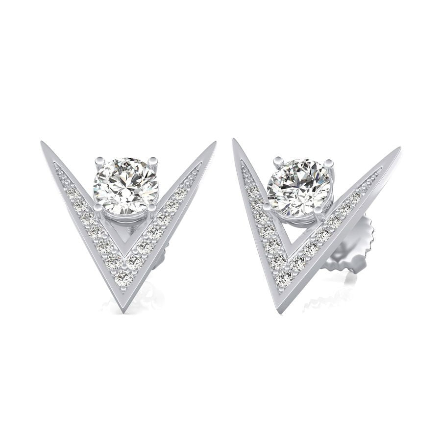 V Stud Earrings - Jewelry Exchange Center