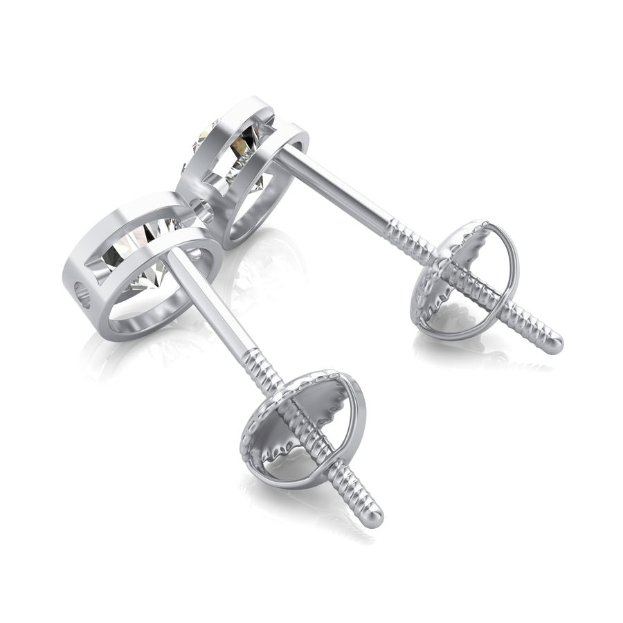 Bezel Stud Earrings - Jewelry Exchange Center
