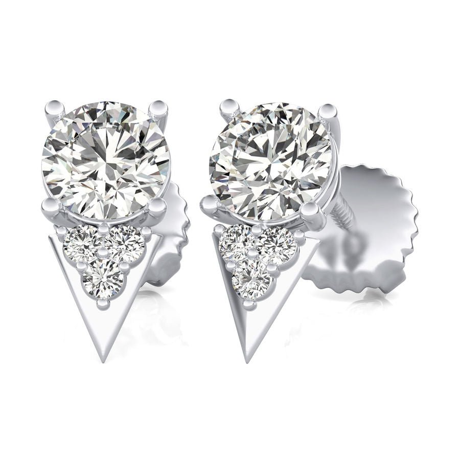Stud with Triangle Earrings - Jewelry Exchange Center