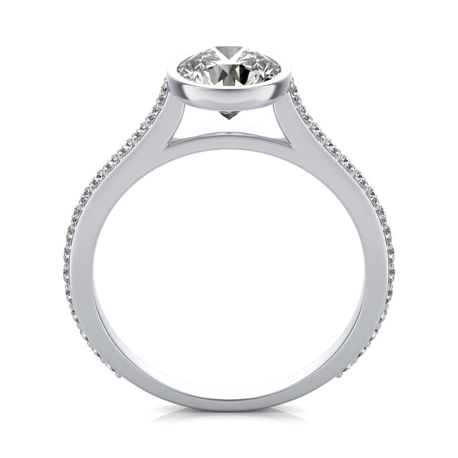 Cathedral Bezel Engagement Ring