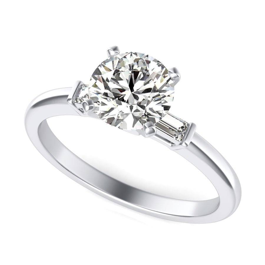 Three Stone Engagement Ring - Jewelry Exchange Center
