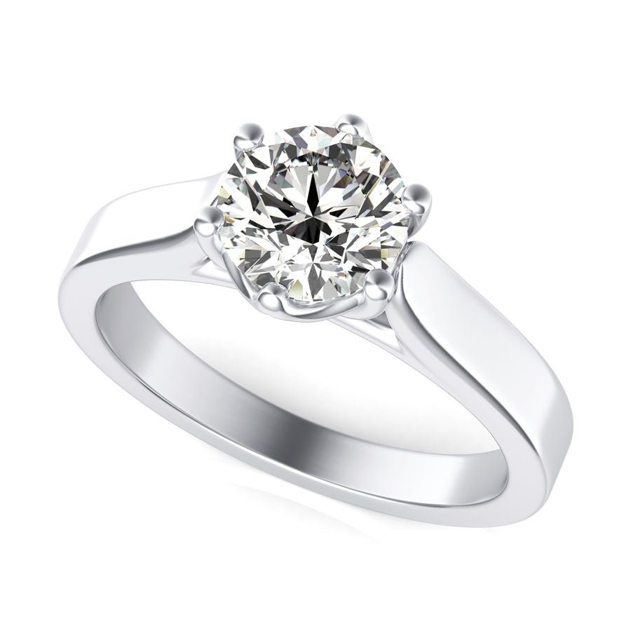 Trellis Cathedral Solitaire Engagement Ring - Jewelry Exchange Center
