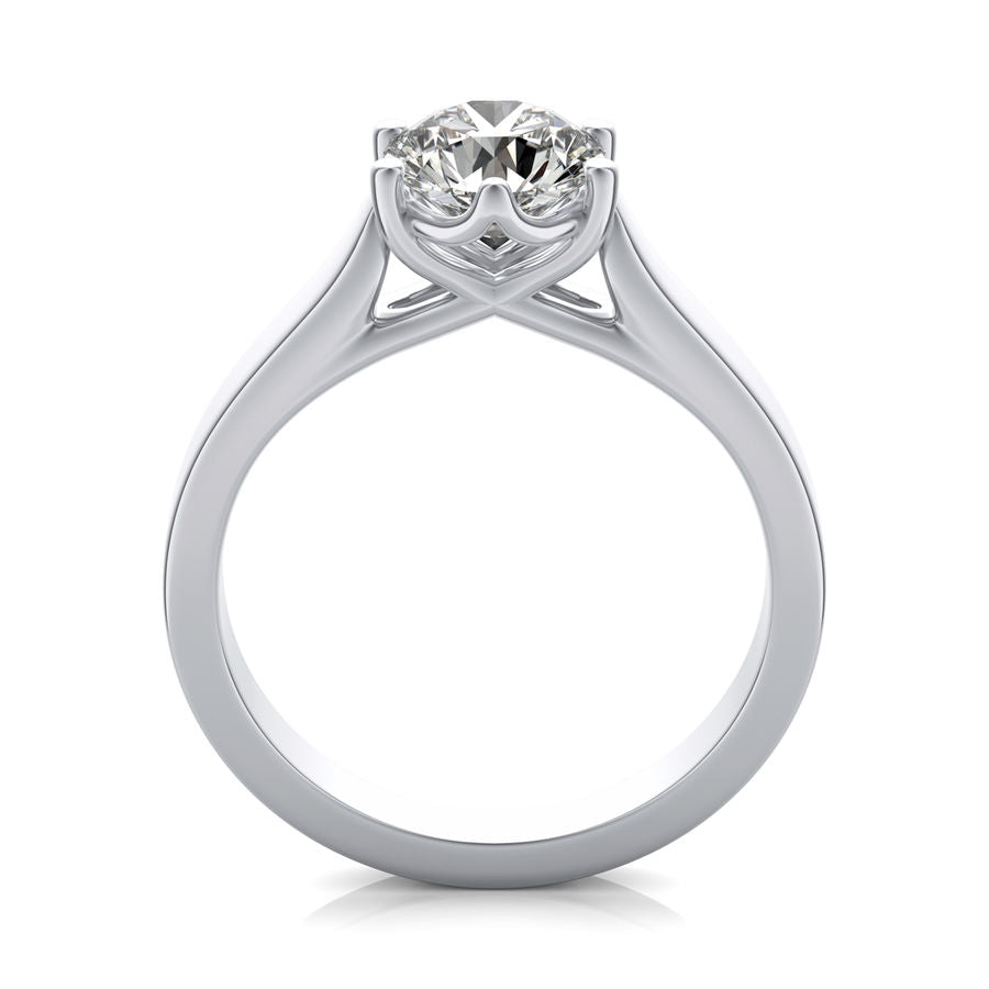 Trellis Cathedral Solitaire Engagement Ring - Jewelry Exchange Center