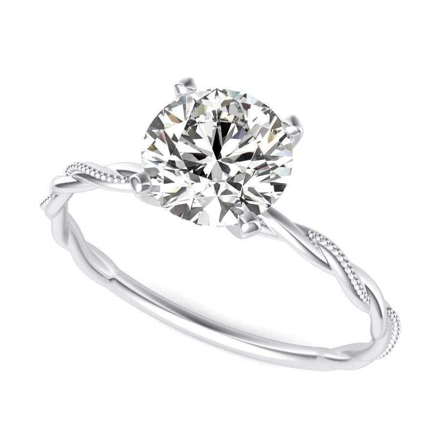 Twist Solitaire Ring - Jewelry Exchange Center