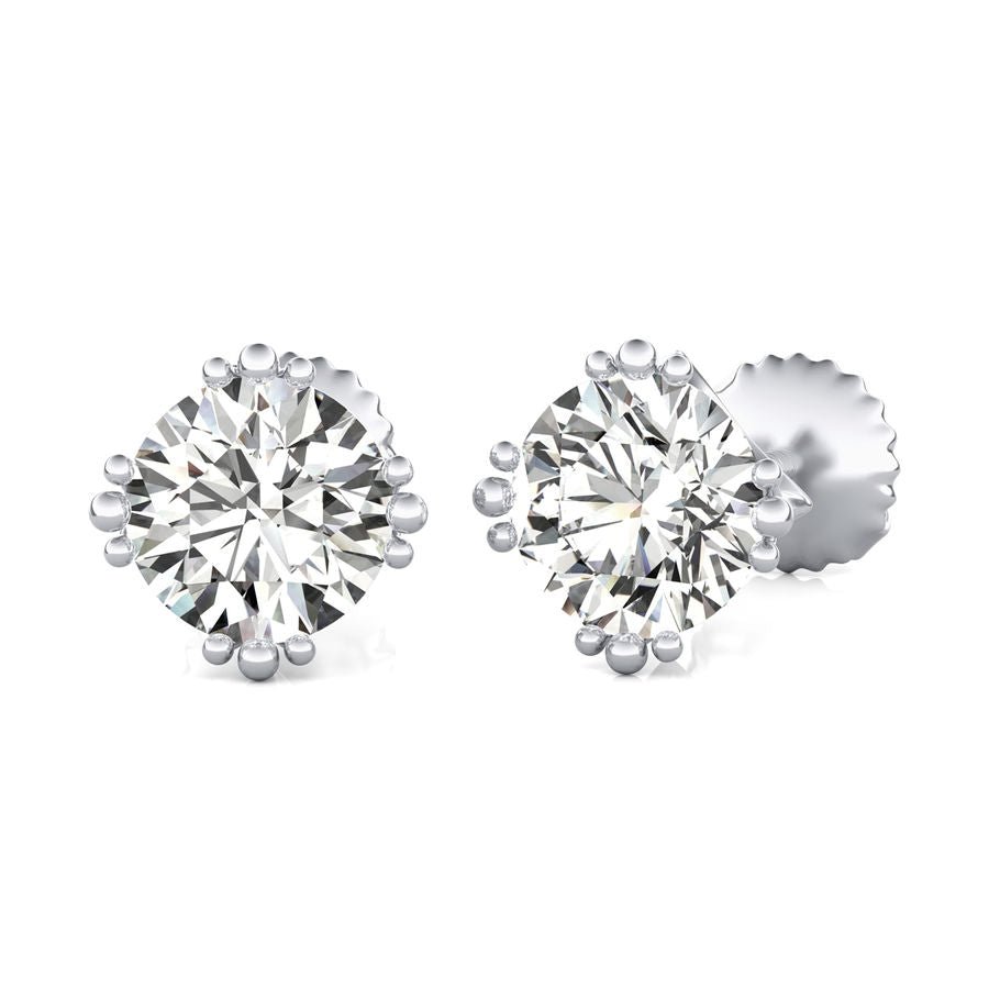 Crown Prong Stud Earrings - Jewelry Exchange Center