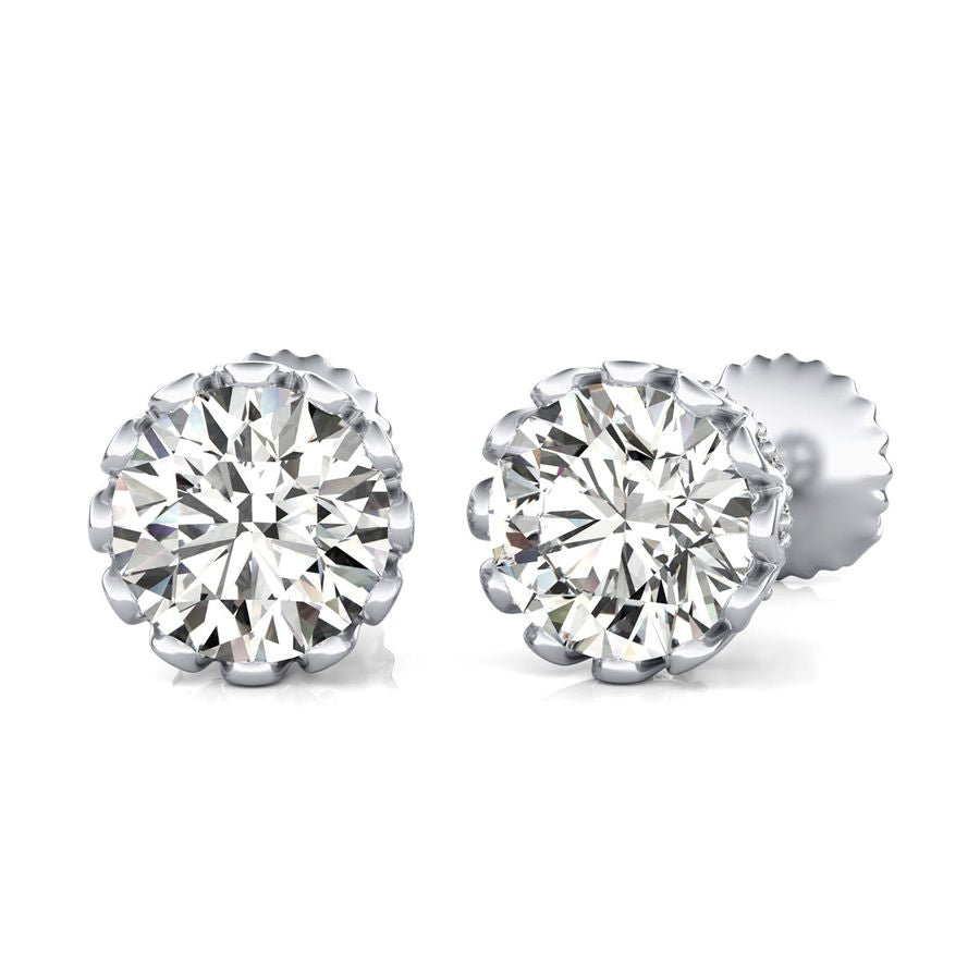 Basket Stud Earrings - Jewelry Exchange Center