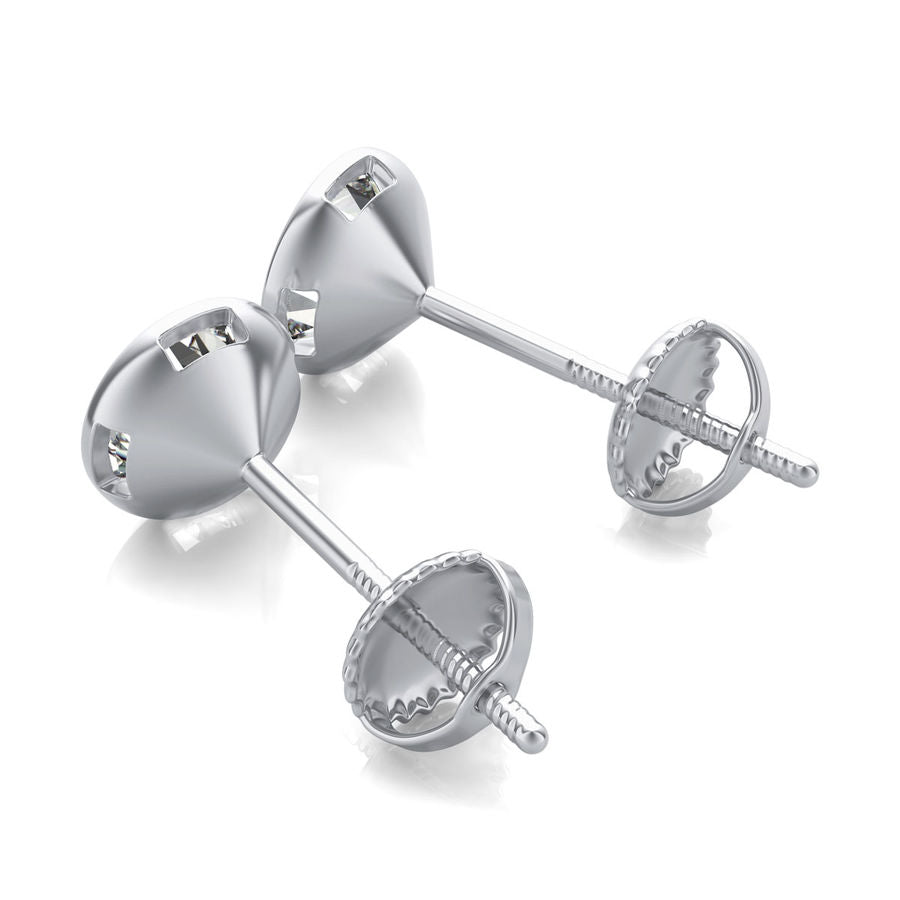 Bezel Stud Earrings - Jewelry Exchange Center