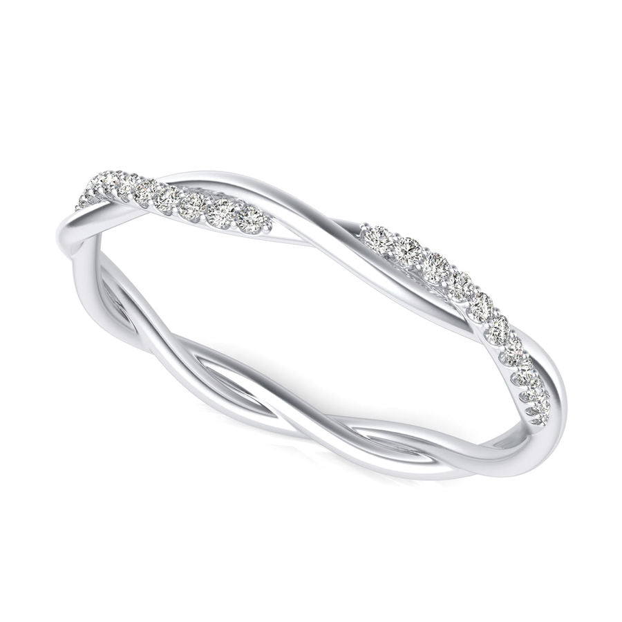 Half Eternity Twist Band - Jewelry Exchange Center