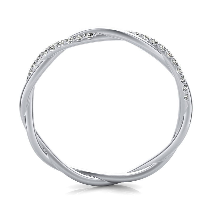 Half Eternity Twist Band - Jewelry Exchange Center