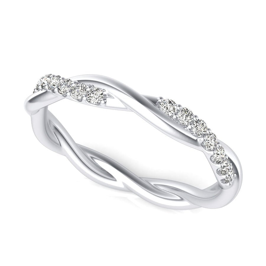 Half Eternity Twist Band - Jewelry Exchange Center
