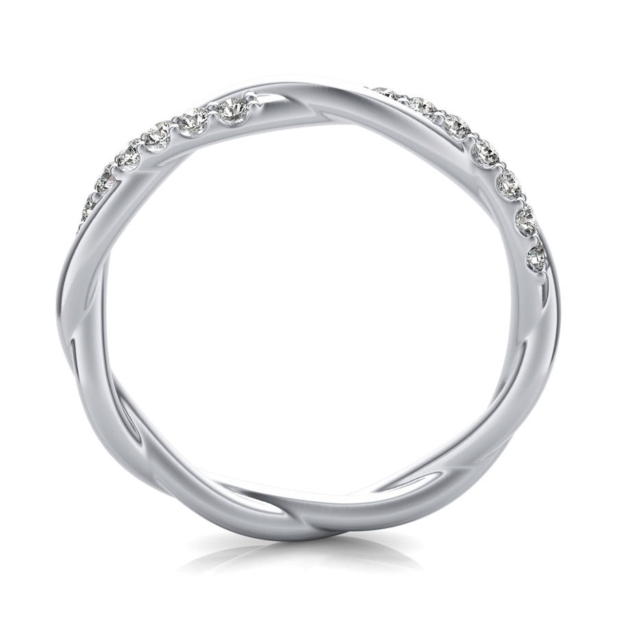 Half Eternity Twist Band - Jewelry Exchange Center