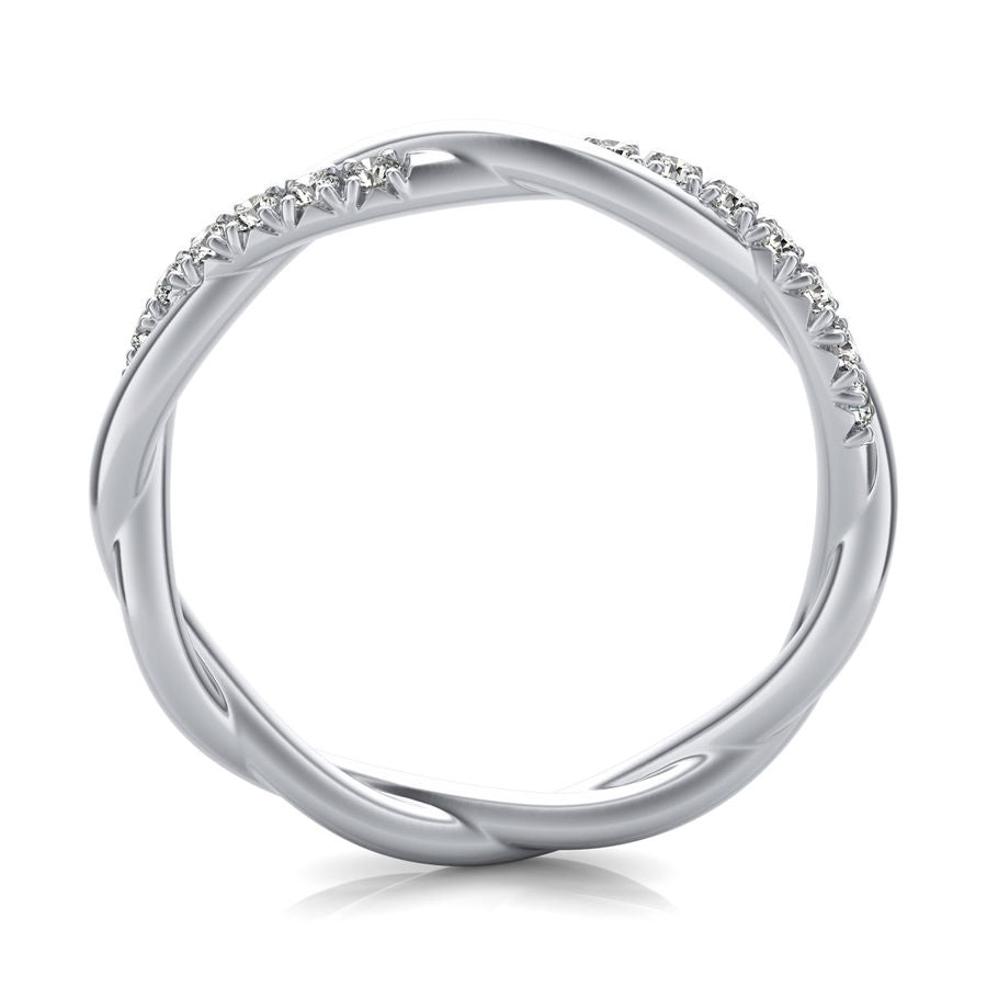 Half Eternity Twist Band - Jewelry Exchange Center