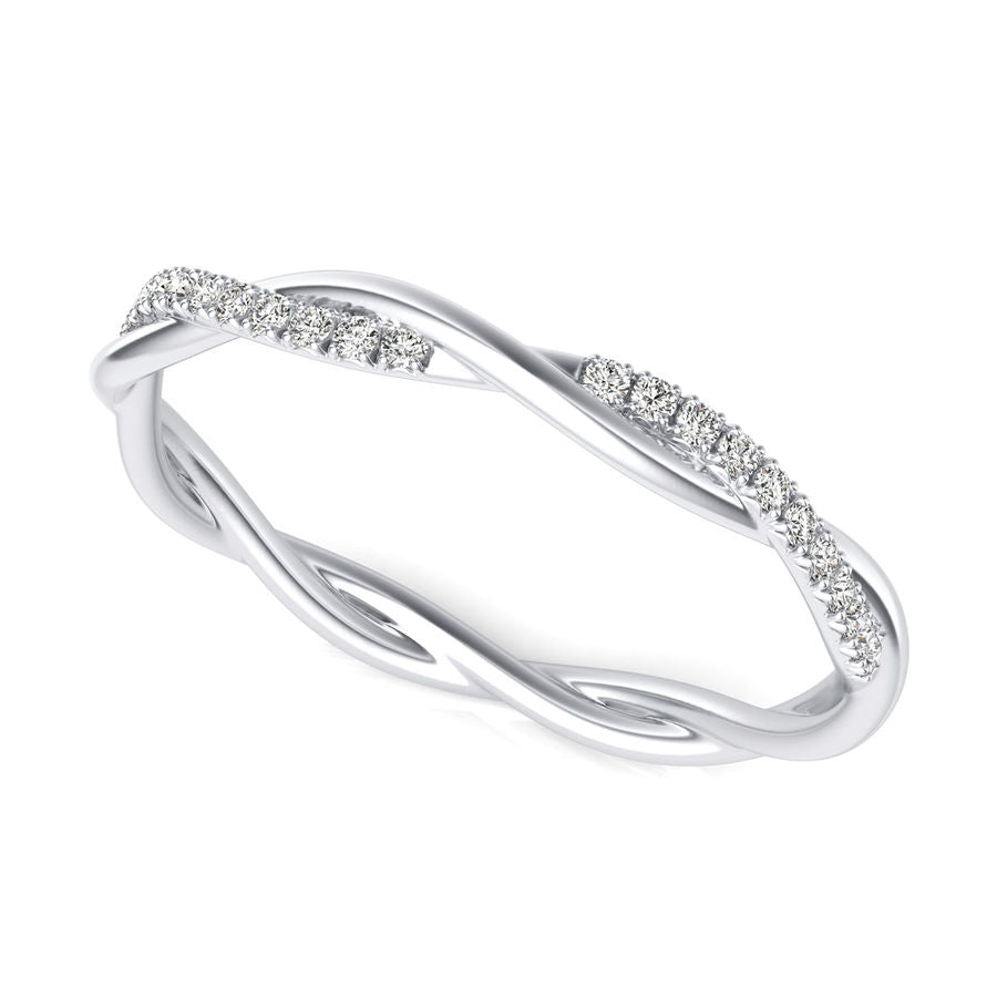Half Eternity Twist Band - Jewelry Exchange Center