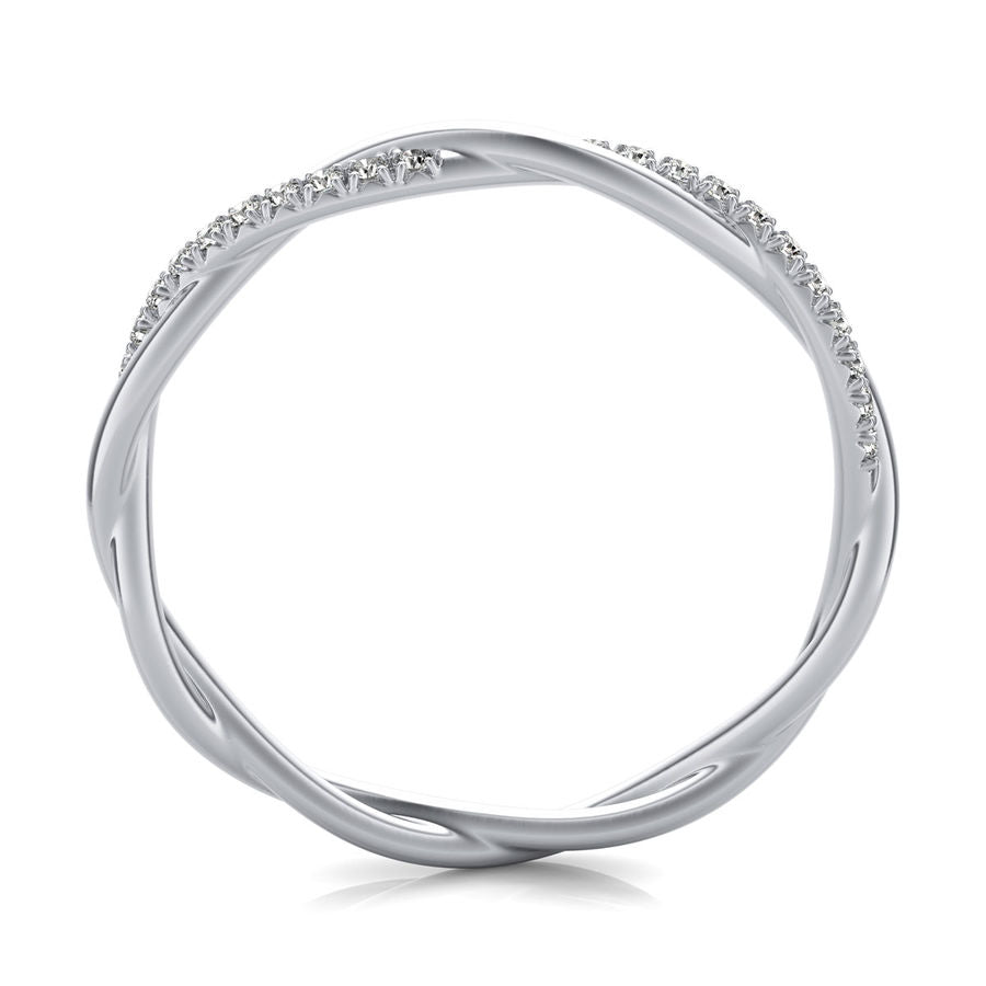 Half Eternity Twist Band - Jewelry Exchange Center