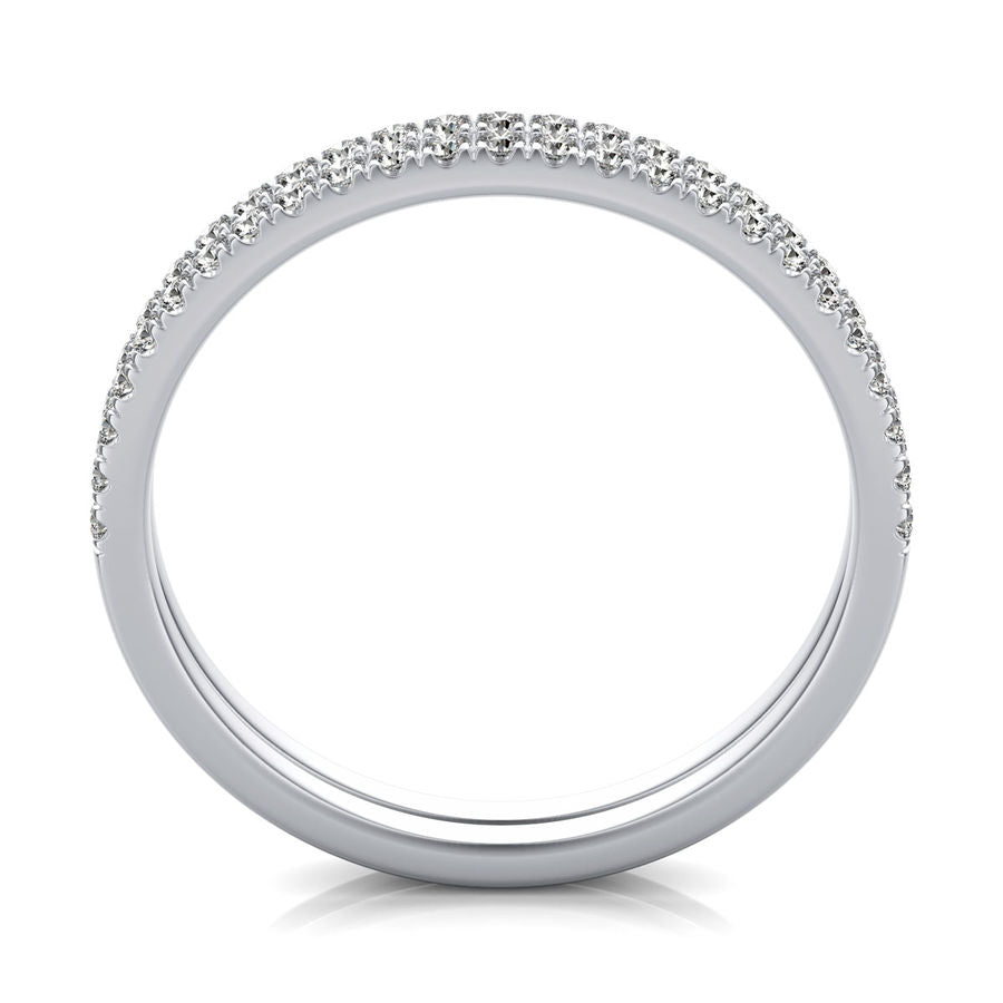 Two Row Half Eternity Band - Jewelry Exchange Center