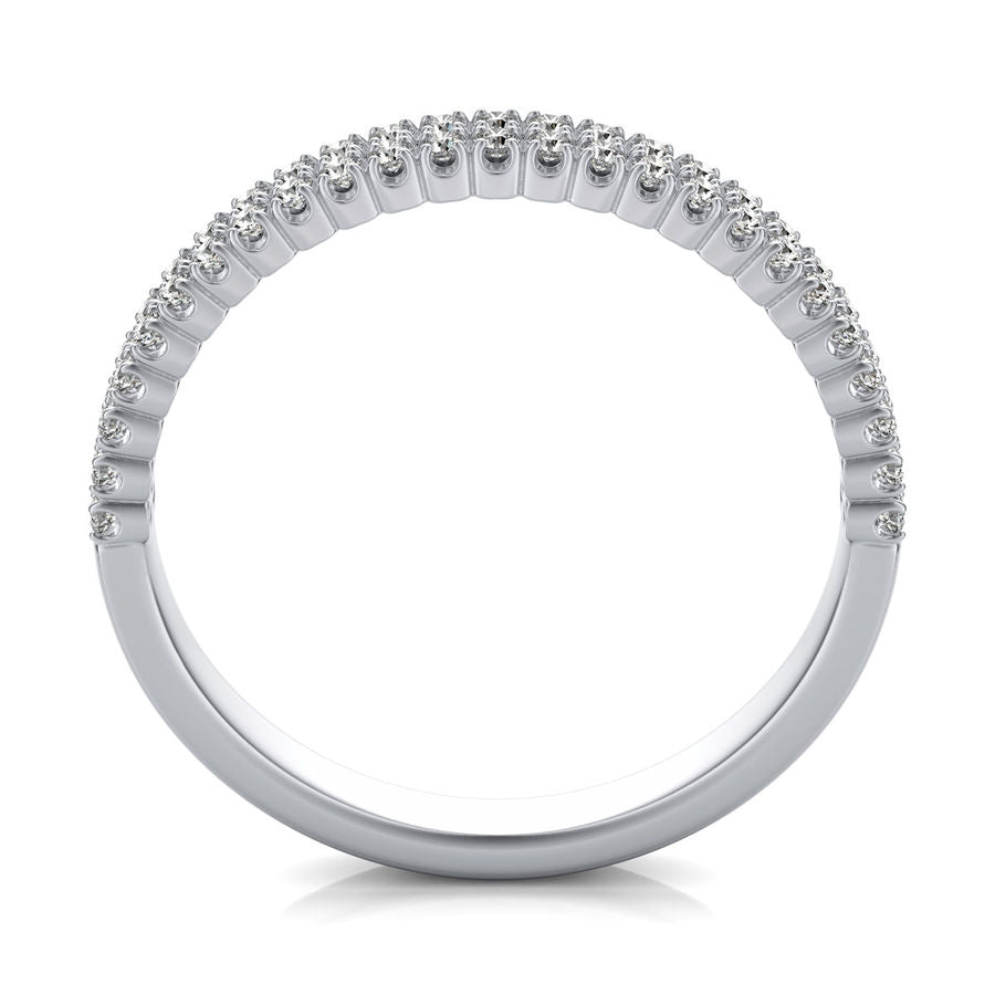 Two Row Half Eternity Band - Jewelry Exchange Center