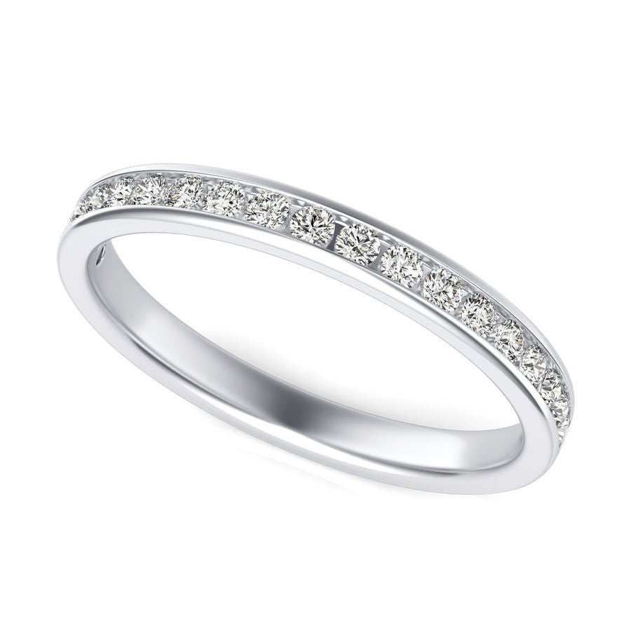 Channel Half Eternity Band - Jewelry Exchange Center