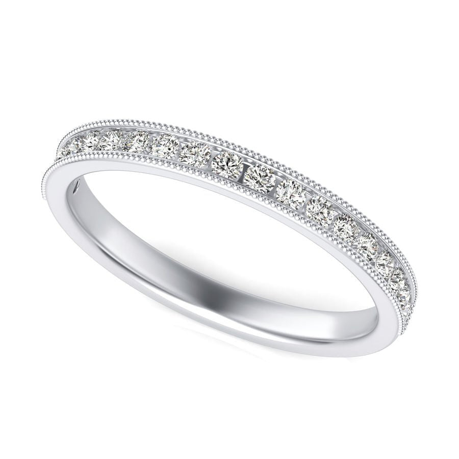 Channel Half Eternity Band - Jewelry Exchange Center