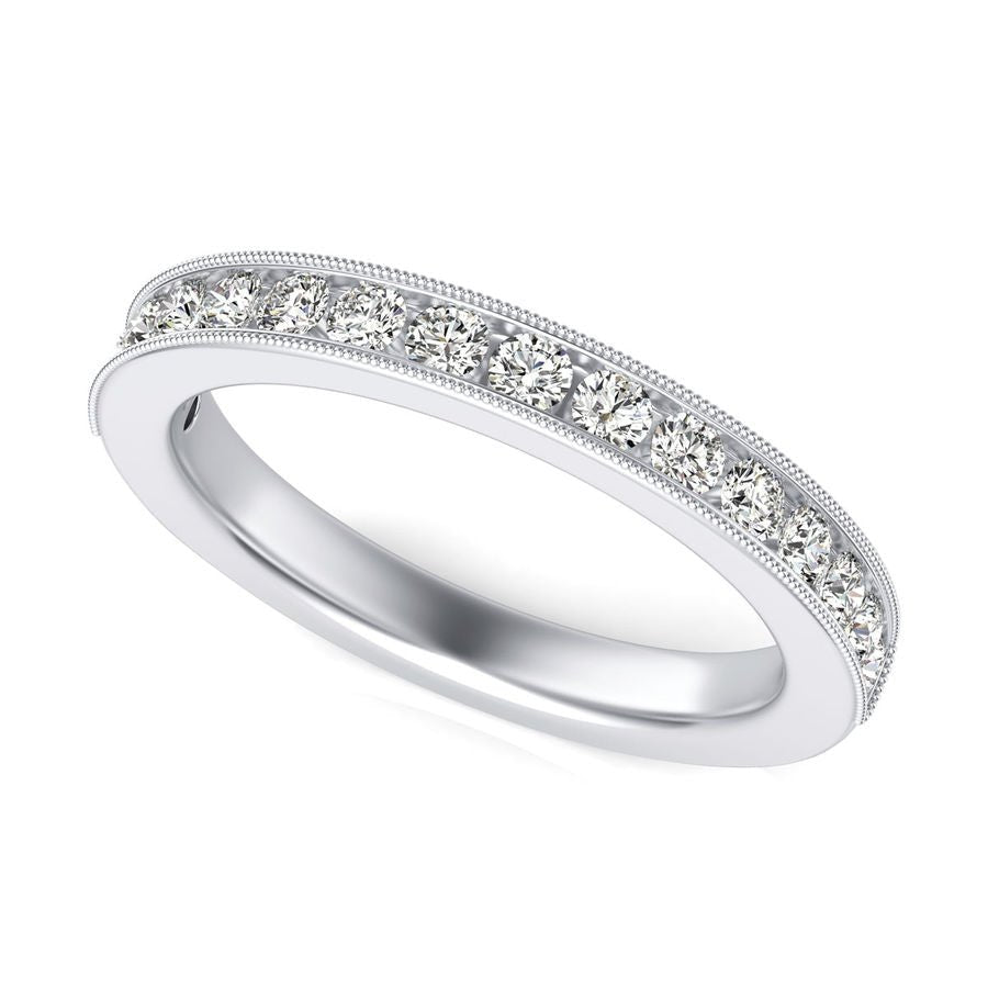 Channel Half Eternity Band - Jewelry Exchange Center