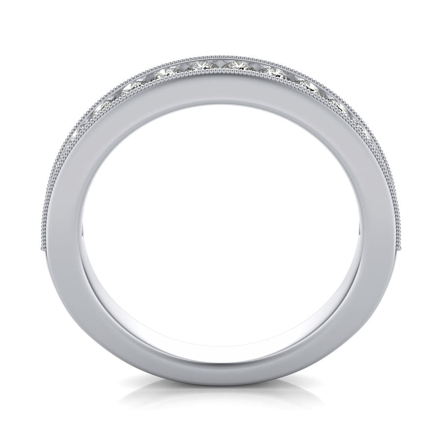 Channel Half Eternity Band - Jewelry Exchange Center