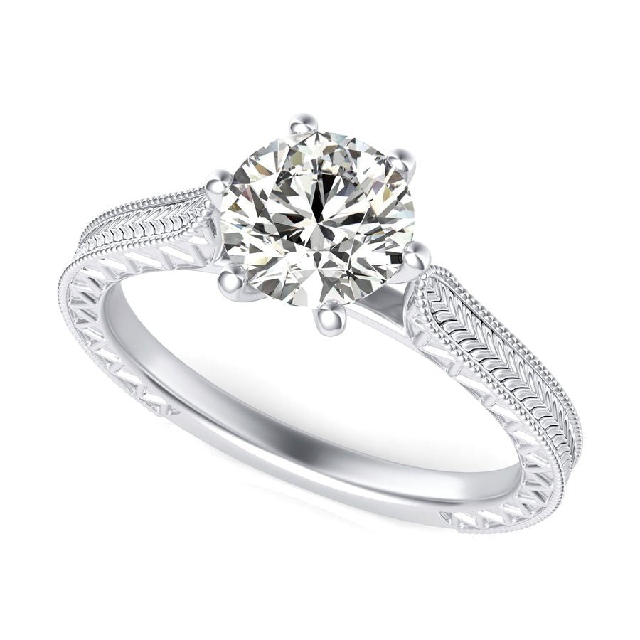 Victoria Cathedral Solitaire Engagement Ring - Jewelry Exchange Center