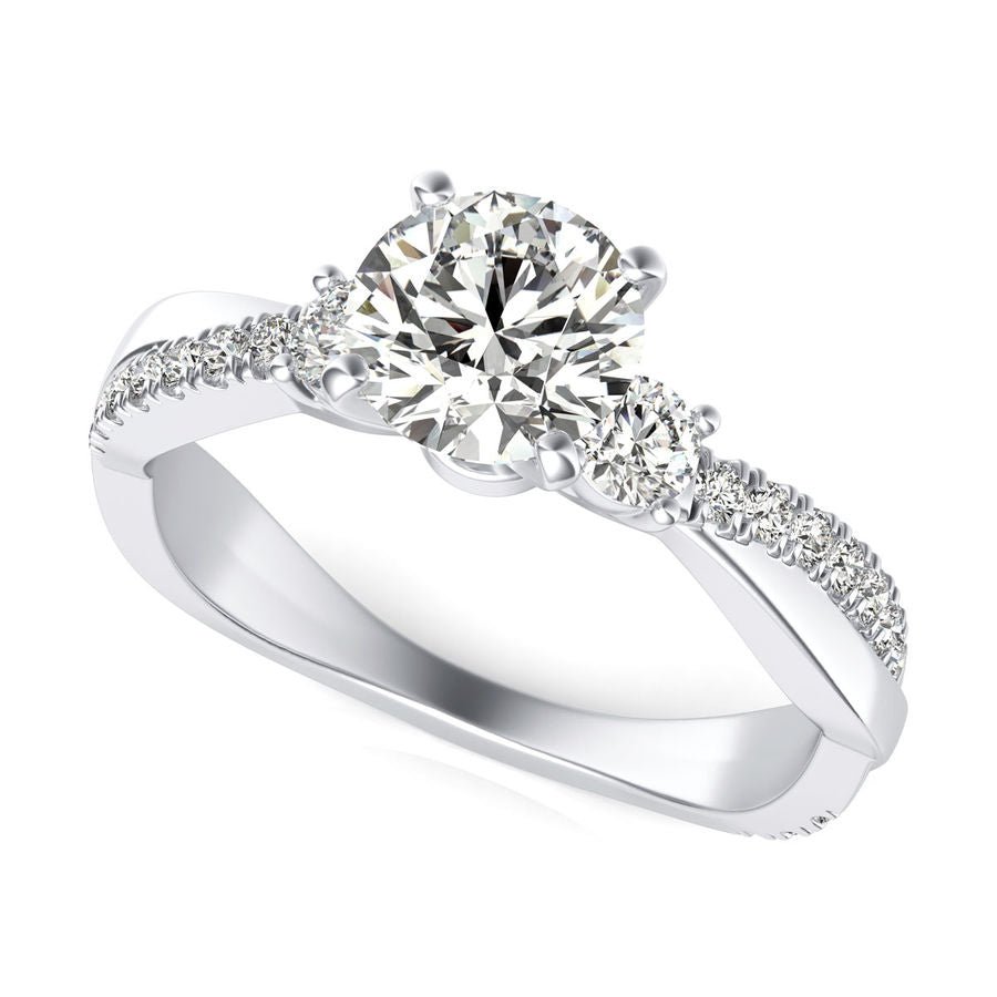 Three Stone Engagement - Jewelry Exchange Center