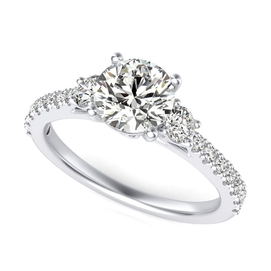 Three Stone Engagement - Jewelry Exchange Center