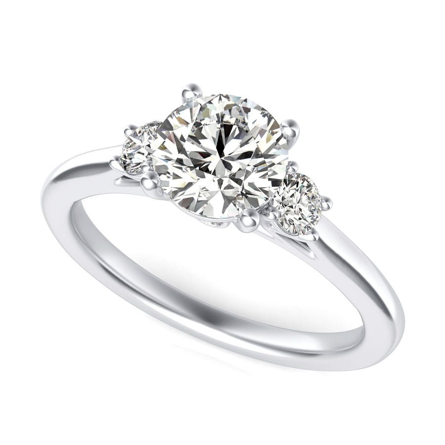 Three Stone Engagement - Jewelry Exchange Center