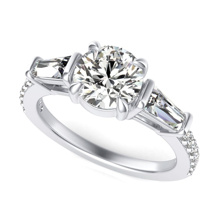 Three Stone Engagement - Jewelry Exchange Center