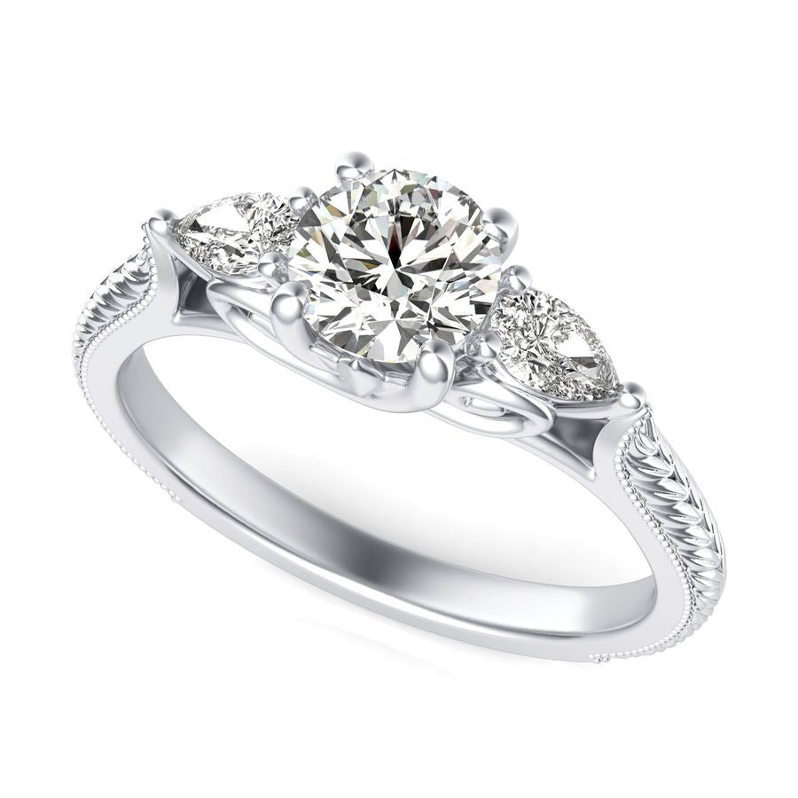 Three Stone Engagement - Jewelry Exchange Center